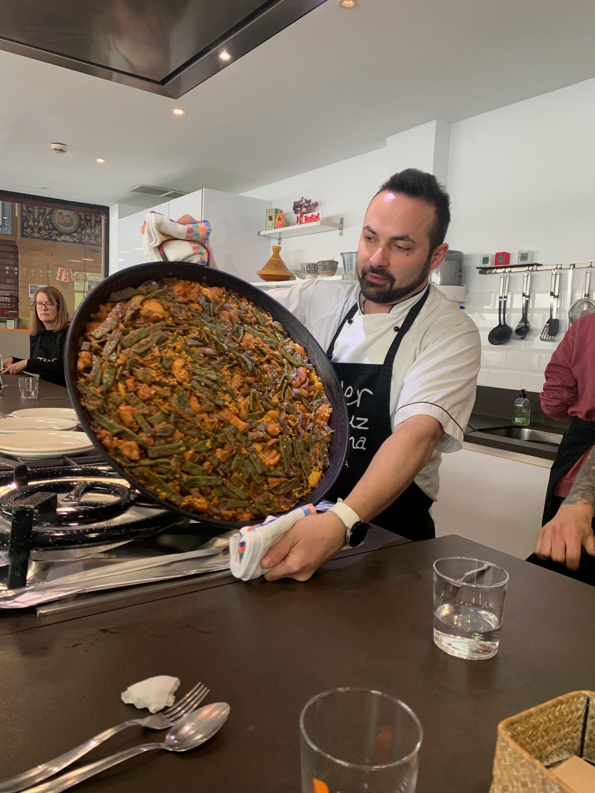 Our Chef at the cooking class