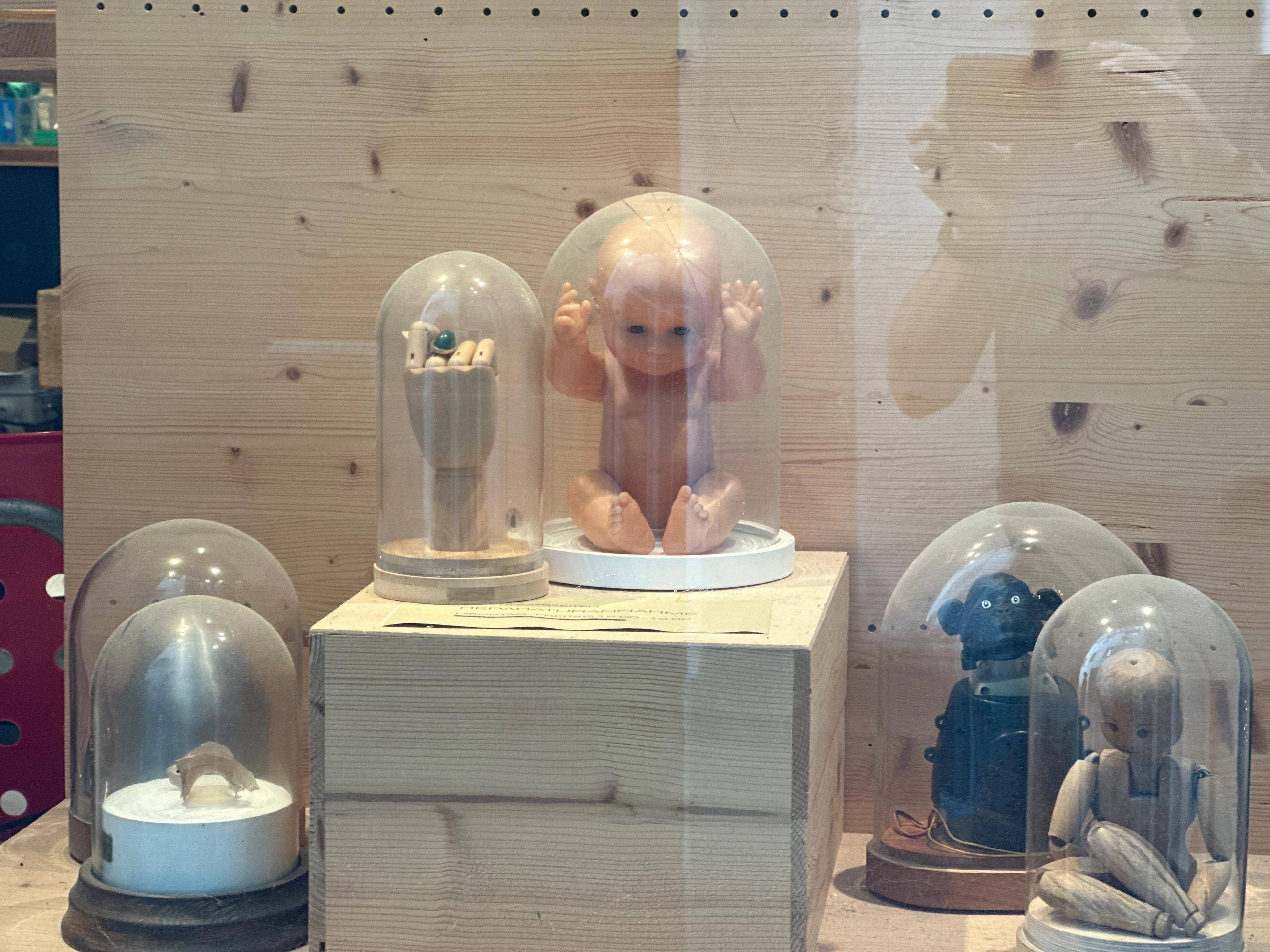baby doll in a jar
